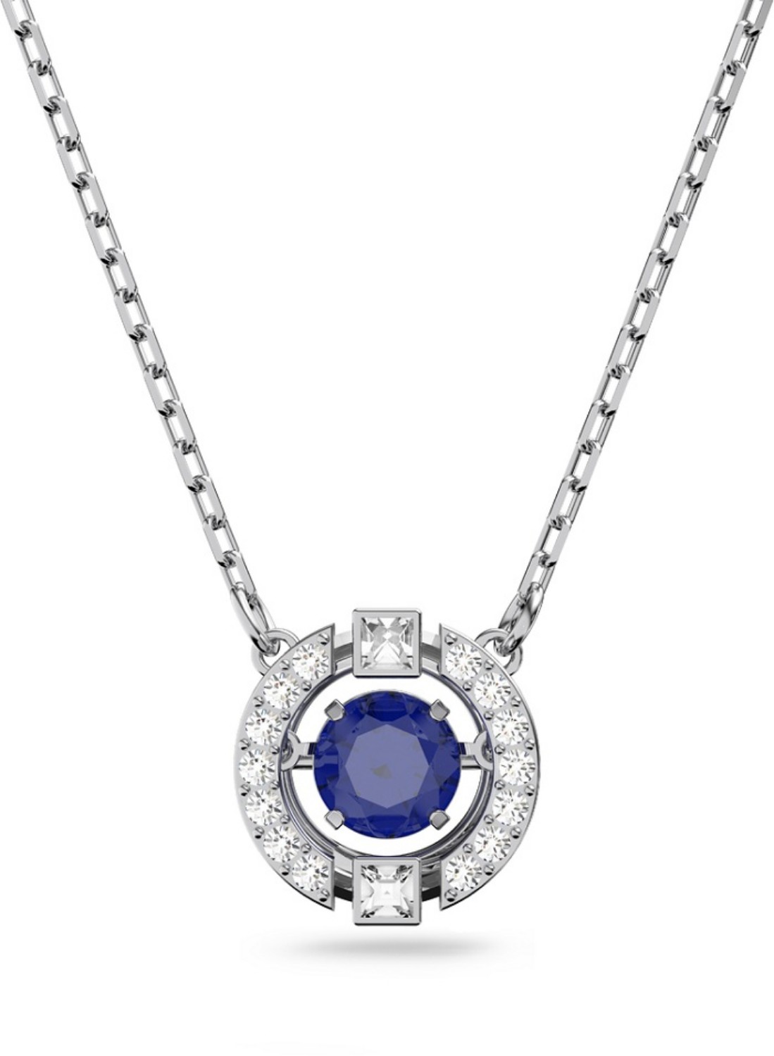 Swarovski smykke Sparkling Dance necklace Round cut, Rhodium plated - 5576110