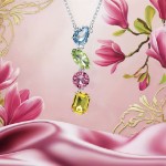 Swarovski smykke Gema Y pendant Mixed cuts, Multicolored, Rhodium plated - 5692421