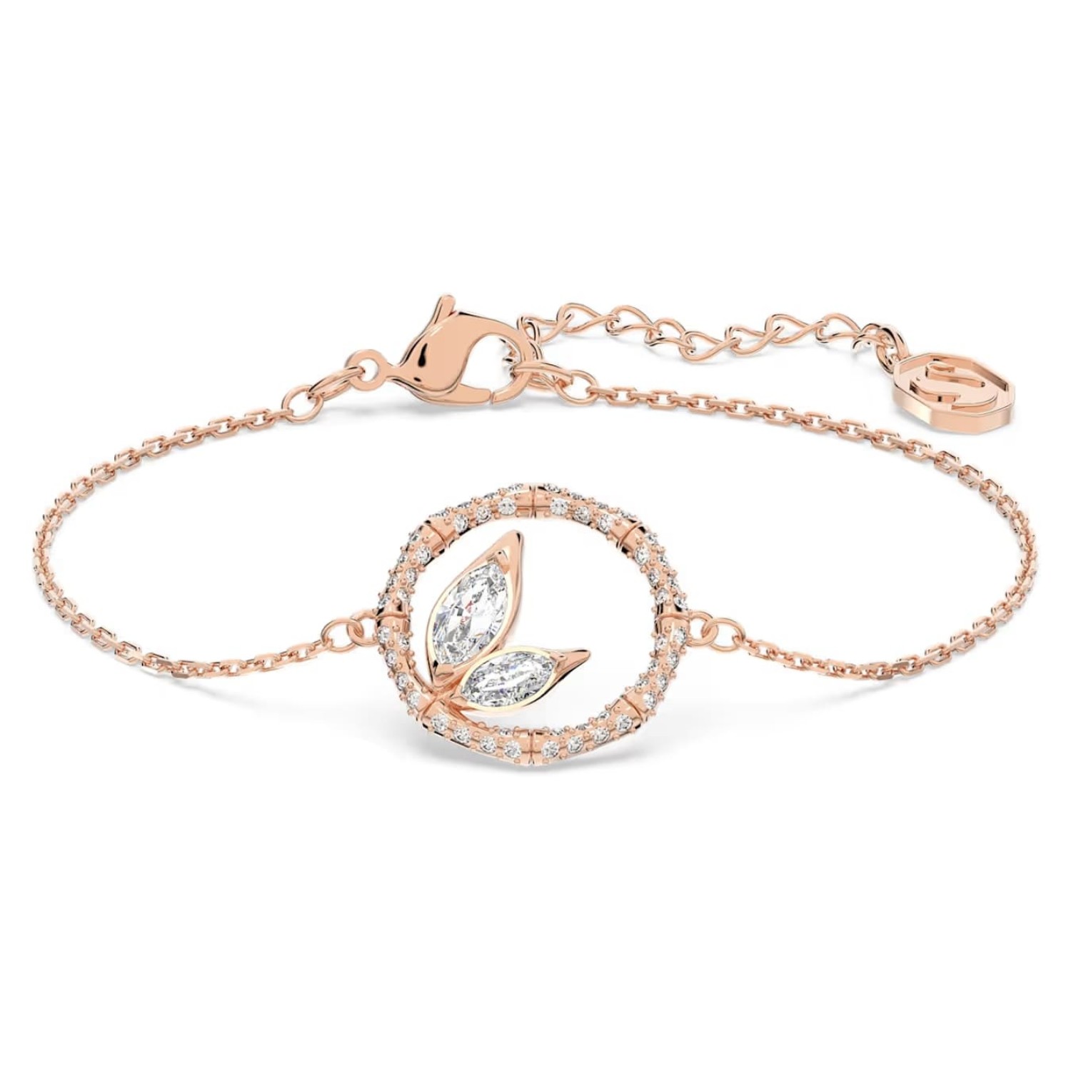 Swarovski armbånd Dellium bracelet Bamboo, White, Rose gold-tone plated - 5645376