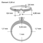 Diamantring Frøya med 0,50 ct TW-Si - 3105050