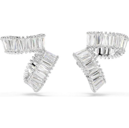 Swarovski øredobber Ariana Grande x Swarovski ear cuffs Baguette cut, White, Rhodium plated - 5720872 Swarovski øredobber Ariana Grande x Swarovski ear cuffs Baguette cut, White, Rhodium plated - 5720872
