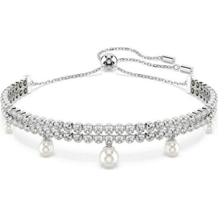 Swarovski armbånd Ariana Grande x Swarovski bracelet Crystal pearl, Round cut, White, Rhodium plated - 5720870 Swarovski armbånd Ariana Grande x Swarovski bracelet Crystal pearl, Round cut, White, Rhodium plated - 5720870