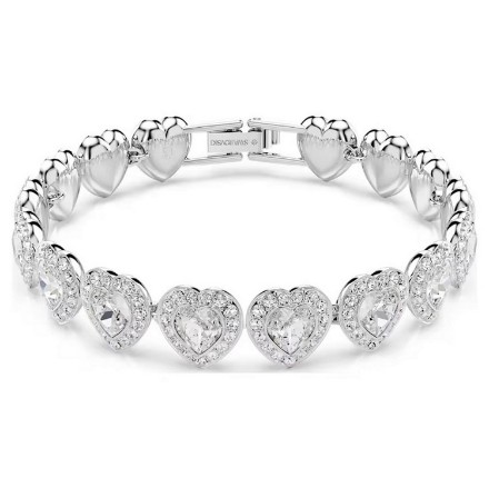 Swarovski armbånd Ariana Grande x Swarovski Tennis bracelet Mixed cuts, Heart, White, Rhodium plated - 5720860 Swarovski armbånd Ariana Grande x Swarovski Tennis bracelet Mixed cuts, Heart, White, Rhodium plated - 5720860