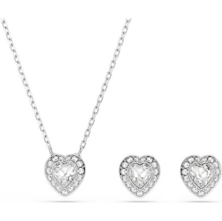 Swarovski smykkesett Ariana Grande x Swarovski set Mixed cuts, Heart, White, Rhodium plated - 5720849 Swarovski smykkesett Ariana Grande x Swarovski set Mixed cuts, Heart, White, Rhodium plated - 5720849