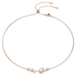 Swarovski collier Constella necklace Crystal pearl, Round cuts, White, Rose gold-tone plated - 5729504