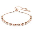 Swarovski armbånd Matrix Tennis bracelet Crystal pearl, Round cuts, White, Rose gold-tone plated - 5729506