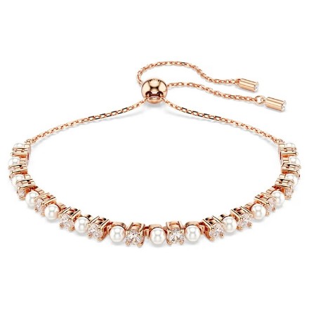Swarovski armbånd Matrix Tennis bracelet Crystal pearl, Round cuts, White, Rose gold-tone plated - 5729506 Swarovski armbånd Matrix Tennis bracelet Crystal pearl, Round cuts, White, Rose gold-tone plated - 5729506