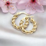 Gulløredobber Creol Twist i gult gull 18 kt - 01-76-710