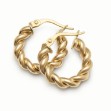 Gulløredobber Creol Twist i gult gull 18 kt - 01-76-710