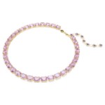 Swarovski collier Millenia Tennis Octagon cut, Purple, Gold-tone plated - 5705754
