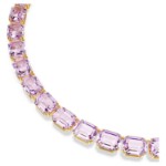 Swarovski collier Millenia Tennis Octagon cut, Purple, Gold-tone plated - 5705754