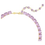Swarovski collier Millenia Tennis Octagon cut, Purple, Gold-tone plated - 5705754