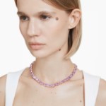 Swarovski collier Millenia Tennis Octagon cut, Purple, Gold-tone plated - 5705754