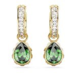 Swarovski øredobber Chroma drop Pear cut, Green, Gold-tone plated