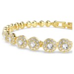 Swarovski smykkesett Una Angelic Round cut, White, Gold-tone plated - 5720506