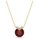 Swarovski smykke Bella V pendant Round cut, Red, Gold-tone plated - 5724287