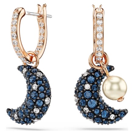 Swarovski øredobber Sublima drop Crystal pearl, Asymmetrical design, Moon, Multicolored, Rose gold-tone plated - 5671569 Swarovski øredobber Sublima drop Crystal pearl, Asymmetrical design, Moon, Multicolored, Rose gold-tone plated - 5671569