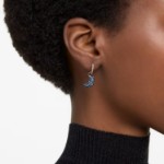 Swarovski øredobber Sublima drop Crystal pearl, Asymmetrical design, Moon, Multicolored, Rose gold-tone plated - 5671569