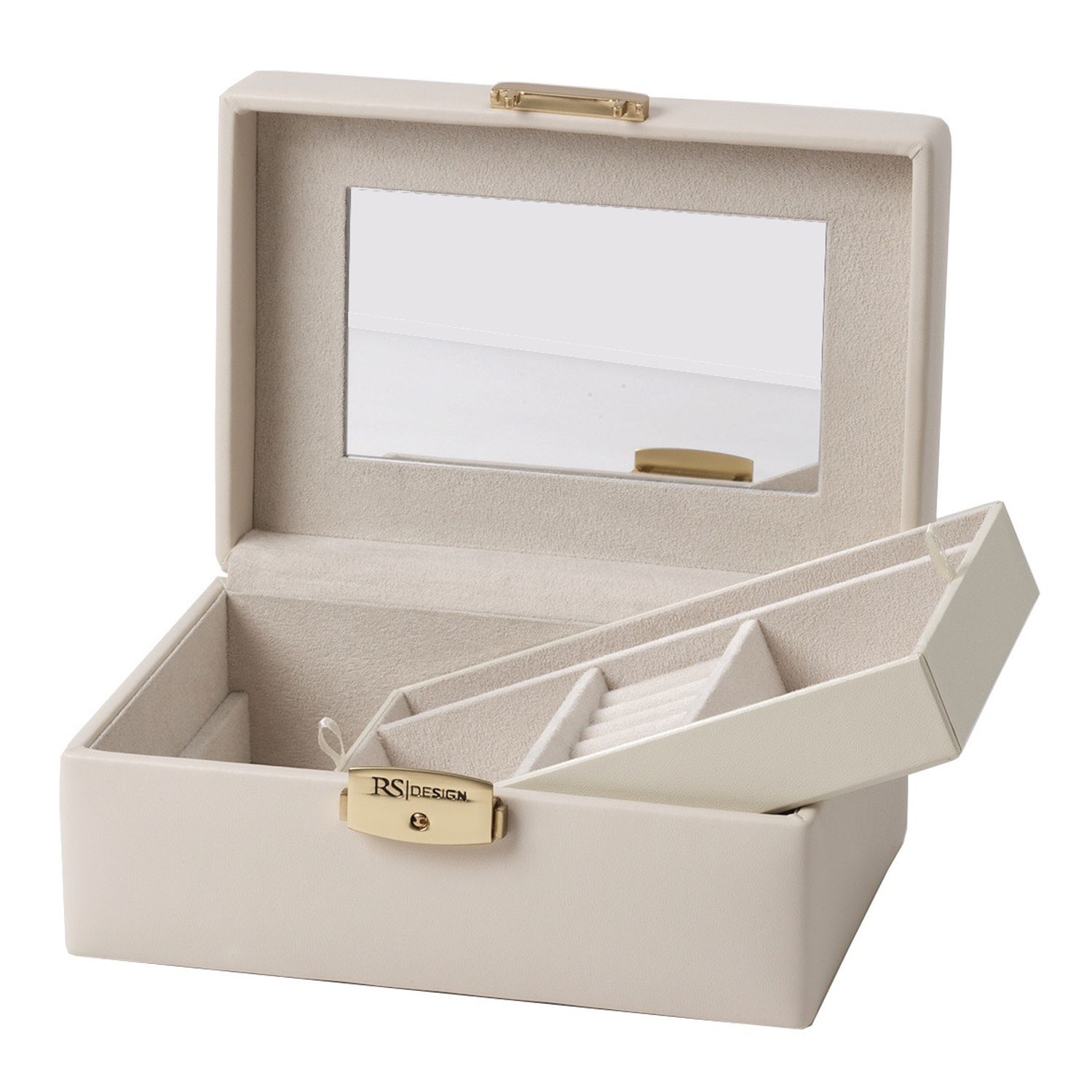 Smykkeskrin 203x140x90 mm, beige/beige - 3463843