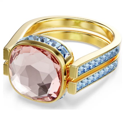 Swarovski Chroma ring Cushion cut, Multicolored, Gold-tone plated - 5692500 Swarovski Chroma ring Cushion cut, Multicolored, Gold-tone plated - 5692500