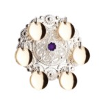 Sølje kvit forgylt - 106530