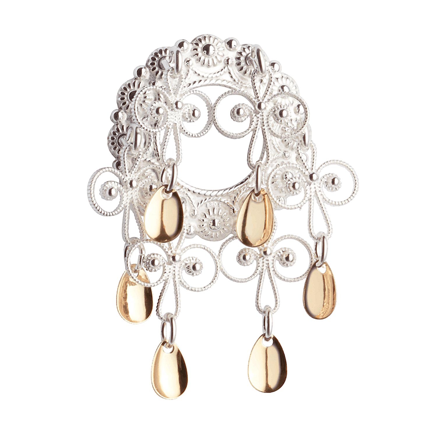 Sølje kvit forgylt - 116500