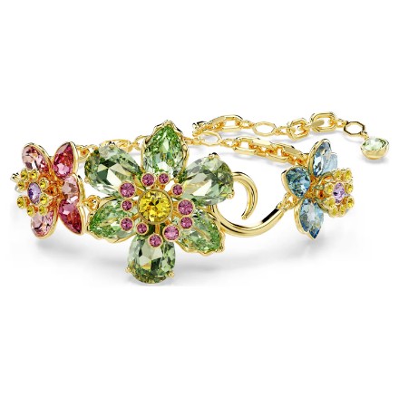 Swarovski armbånd Idyllia bracelet Mixed cuts, Flower, Multicolored, Gold-tone plated - 5717156 Swarovski armbånd Idyllia bracelet Mixed cuts, Flower, Multicolored, Gold-tone plated - 5717156