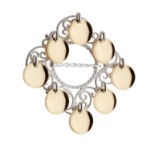 Barnesølje i hvit og forgyt sølv - 176500