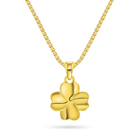 Smykke Firkløver  i  forgylt sølv med zirkonia - 67883 Smykke Firkløver  i  forgylt sølv med zirkonia - 67883