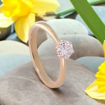 Diamantring forlovelsesring Frøya 0,50 ct River (D)-Si1 - 3106050
