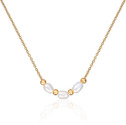 Smykke kjede i sølv forgylt med fersk vannsperler - 3041845 Smykke kjede i sølv forgylt med fersk vannsperler - 3041845