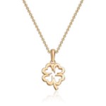 Smykke firkløver og hjerter i 14K gult gull - 27529