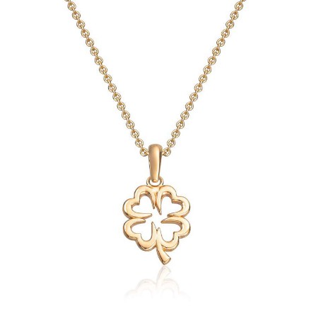 Smykke firkløver og hjerter i 14K gult gull - 27529 Smykke firkløver og hjerter i 14K gult gull - 27529