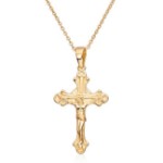Gullsmykke  krusifiks i 14K gult gull - 27422