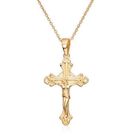 Gullsmykke  krusifiks i 14K gult gull - 27422 Gullsmykke  krusifiks i 14K gult gull - 27422