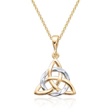 Smykke Keltisk knute i gult og hvitt gull 14kt - 27255 Smykke Keltisk knute i gult og hvitt gull 14kt - 27255