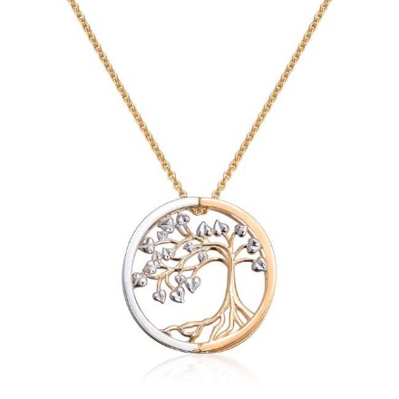 Smykke Livets tre i to farget hvitt og gult gull - 27446 Smykke Livets tre i to farget hvitt og gult gull - 27446