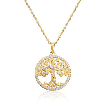 Smykke Livets tre i  forgylt med zirkonia - 3048942 Smykke Livets tre i  forgylt med zirkonia - 3048942