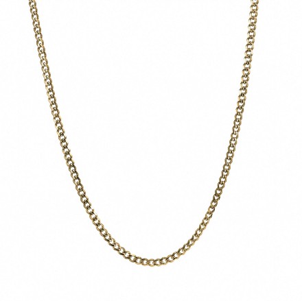 Herrekjede JONAS i forgylt stål , blank, 42cm/5cm - 365069 Herrekjede JONAS i forgylt stål , blank, 42cm/5cm - 365069