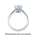 Forlovelsesring i hvitt gull med lab grown diamant 0,70 ct River (E) - VVS2. Diona - 18001070LG