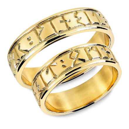 Gifteringer i gult gull  14kt,  5,5 mm. SNORRE– 60955 Gifteringer i gult gull  14kt,  5,5 mm. SNORRE– 60955