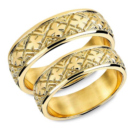 Gifteringer i gult gull  14kt,  5,7 mm. SNORRE– 60957 Gifteringer i gult gull  14kt,  5,7 mm. SNORRE– 60957