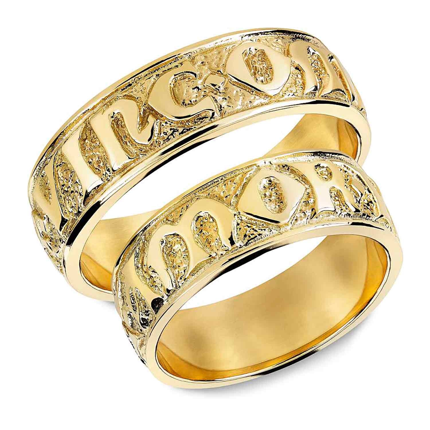 Gifteringer i gult gull  14kt, 6,5 mm. SNORRE– 60965