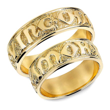 Gifteringer i gult gull  14kt, 6,5 mm. SNORRE– 60965 Gifteringer i gult gull  14kt, 6,5 mm. SNORRE– 60965