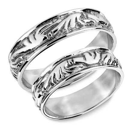 Gifteringer i hvitt gull  14kt,  4,5 mm. SNORRE– 61845 Gifteringer i hvitt gull  14kt,  4,5 mm. SNORRE– 61845