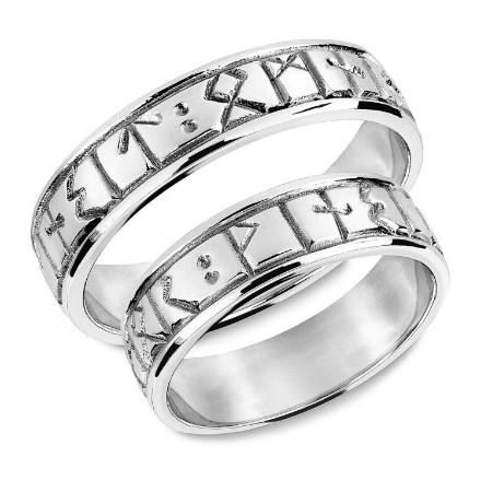 Gifteringer i hvitt gull  14kt,  5,5 mm. SNORRE– 61955 Gifteringer i hvitt gull  14kt,  5,5 mm. SNORRE– 61955