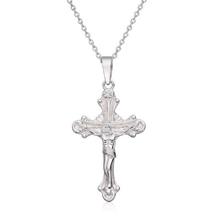 Smykke krusifiks kors i sølv rhodinert - 3010242 Smykke krusifiks kors i sølv rhodinert - 3010242