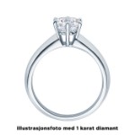 Diamantring forlovelsesring 0,50 ct i 14kt gull. Violetta - 18003050