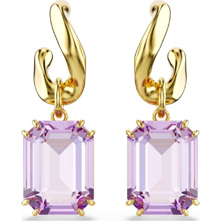 Swarovski øredobber Millenia drop earrings Octagon cut, Purple, Gold-tone plated - 5694784 Swarovski øredobber Millenia drop earrings Octagon cut, Purple, Gold-tone plated - 5694784