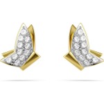 Swarovski øredobber Idyllia Lilia stud earrings Butterfly, White, Gold-tone plated - 5736070